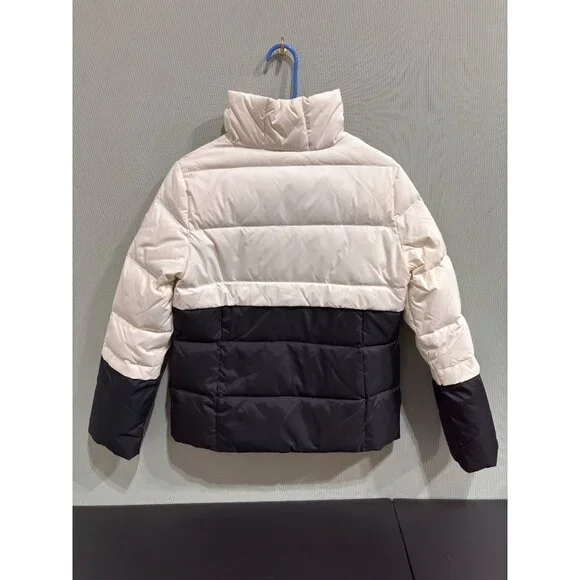 Tommy Hilfiger Womens Colorblock Puffer Jacket M Black & White Winter Coat - Picture 2 of 12